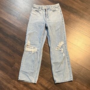 Women's Light Blue Straight Leg Jeans